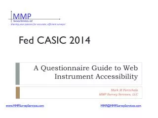 A Questionnaire Guide to Web Instrument Accessibility