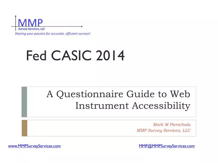 a questionnaire guide to web instrument accessibility