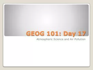 GEOG 101: Day 17