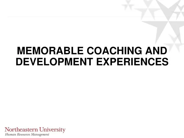 memorable coaching and development experiences