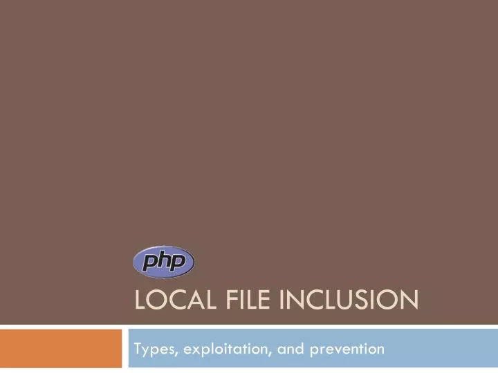 local file inclusion