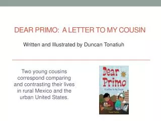 Dear Primo: a letter to my cousin