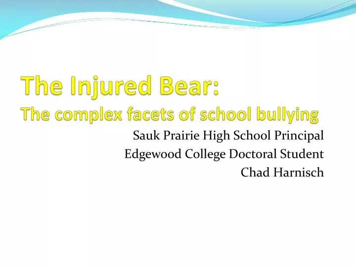 the injured bear the complex facets of school bullying