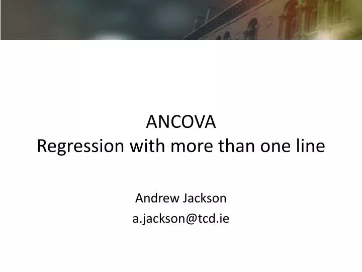 ancova regression with more than one line