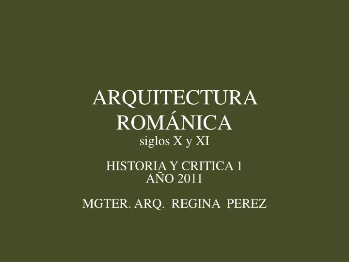 arquitectura rom nica