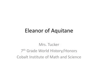 Eleanor of Aquitane