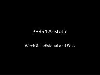 PH354 Aristotle