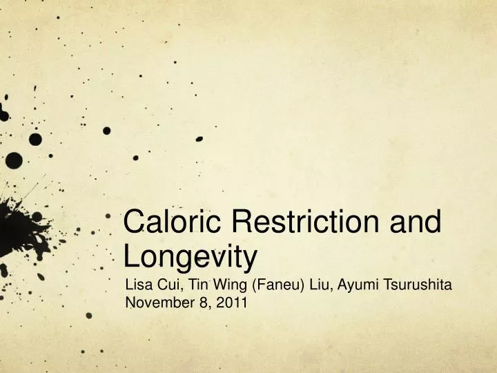 caloric restriction and longevity