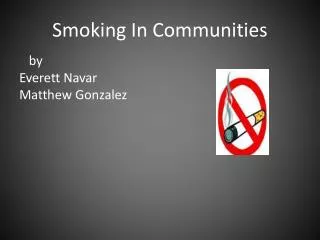 Smoking In Communities
