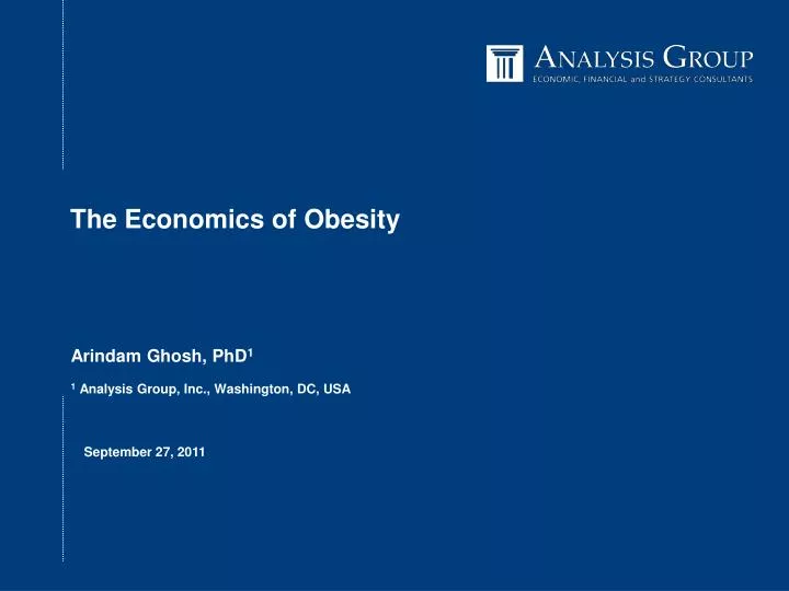 the economics of obesity