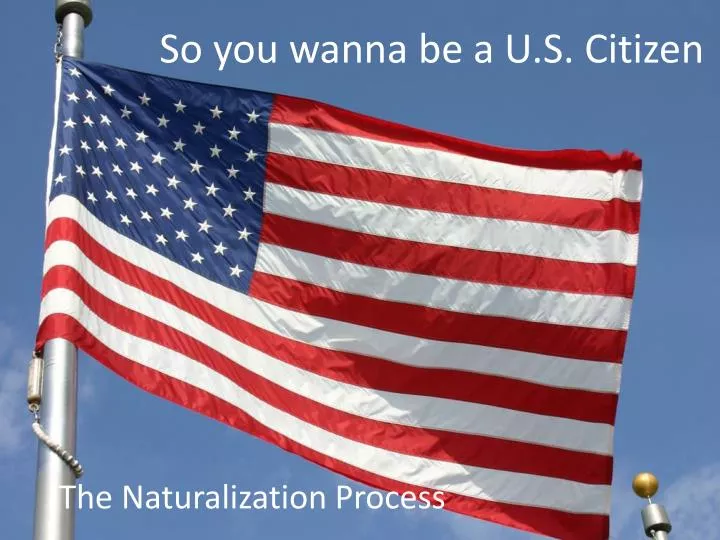so you wanna be a u s citizen