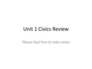 Unit 1 Civics Review