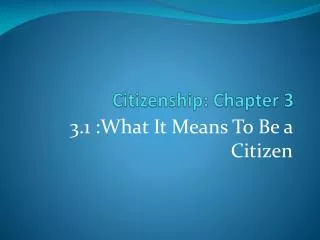 citizenship chapter 3