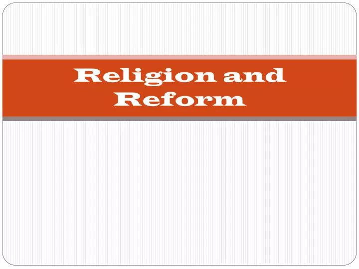 religion and reform