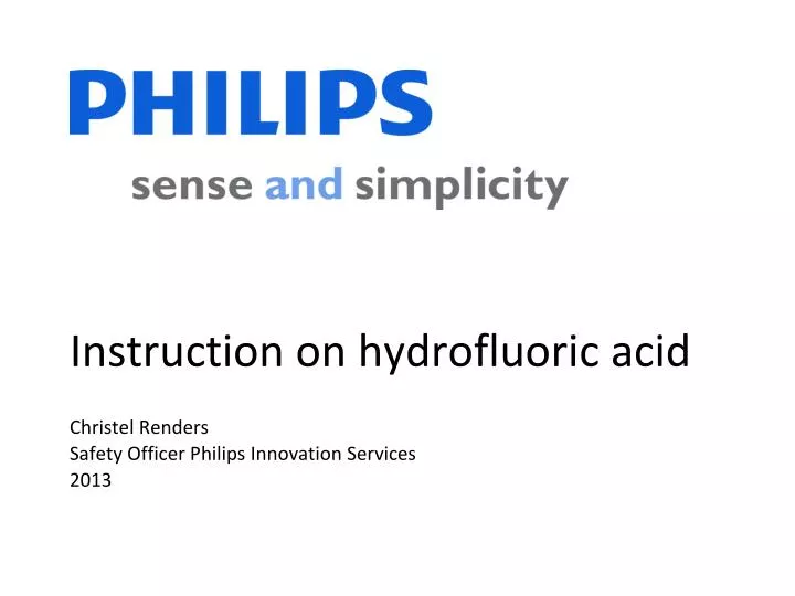 instruction on hydrofluoric acid