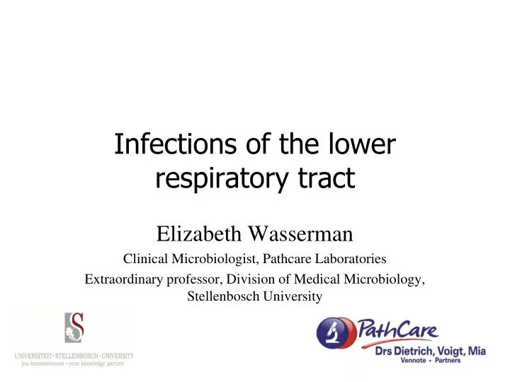 infections of the lower respiratory tract