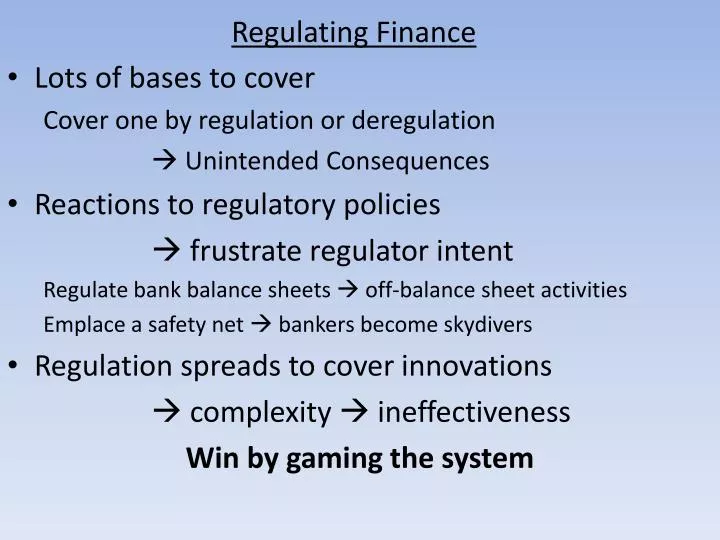 regulating finance