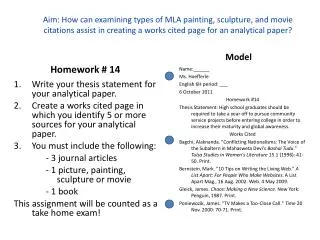 Homework # 14