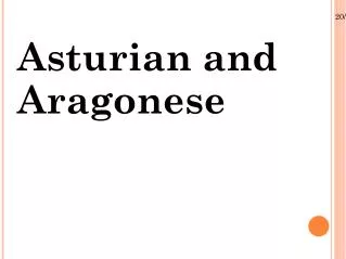 Asturian and Aragonese