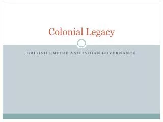 Colonial Legacy