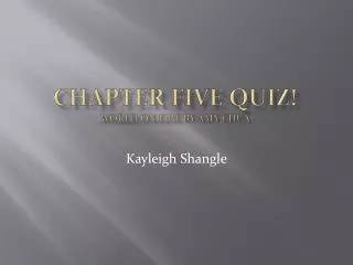 Chapter Five Quiz! World On Fire by Amy Chua
