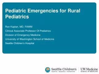 Pediatric Emergencies for Rural Pediatrics