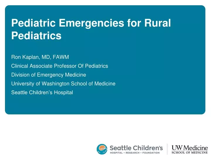 pediatric emergencies for rural pediatrics