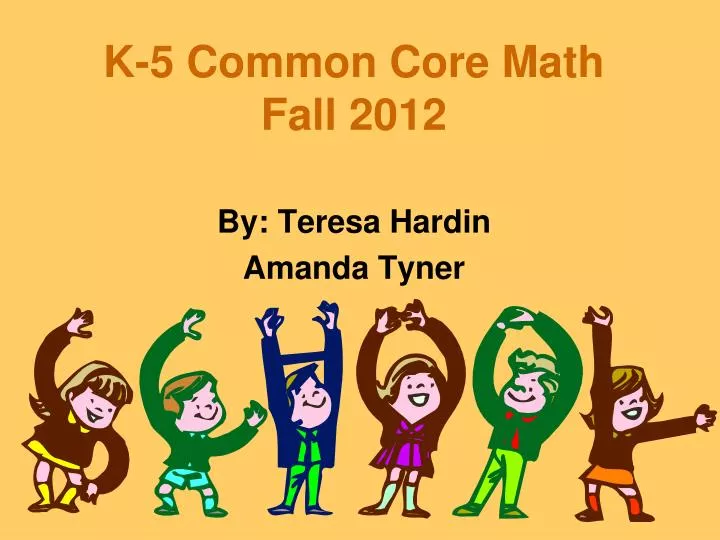 k 5 common core math fall 2012