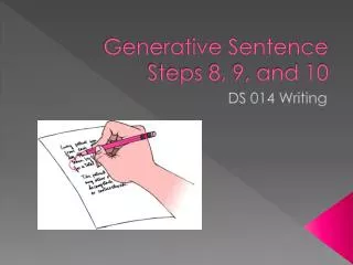 Generative Sentence Steps 8, 9, and 10
