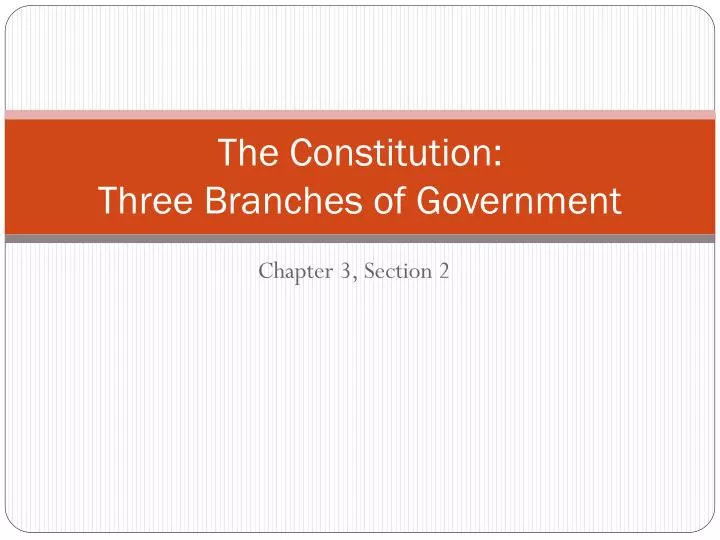 the constitution three branches of government