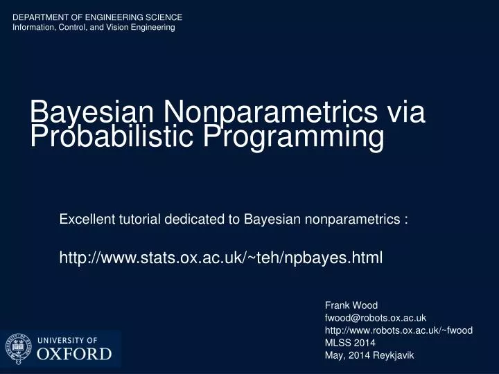 bayesian nonparametrics via probabilistic programming