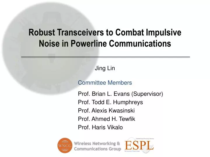 robust transceivers to combat impulsive noise in powerline communications