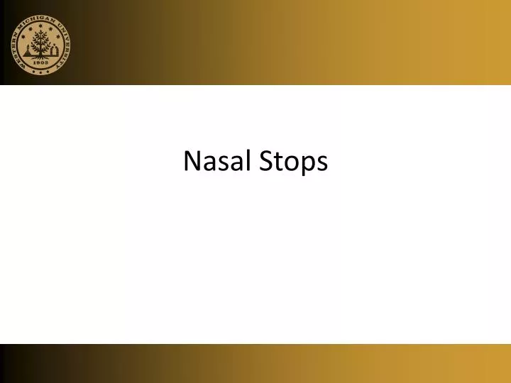 nasal stops