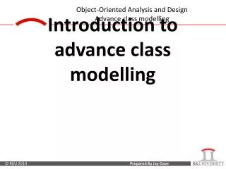 Introduction to advance class modelling