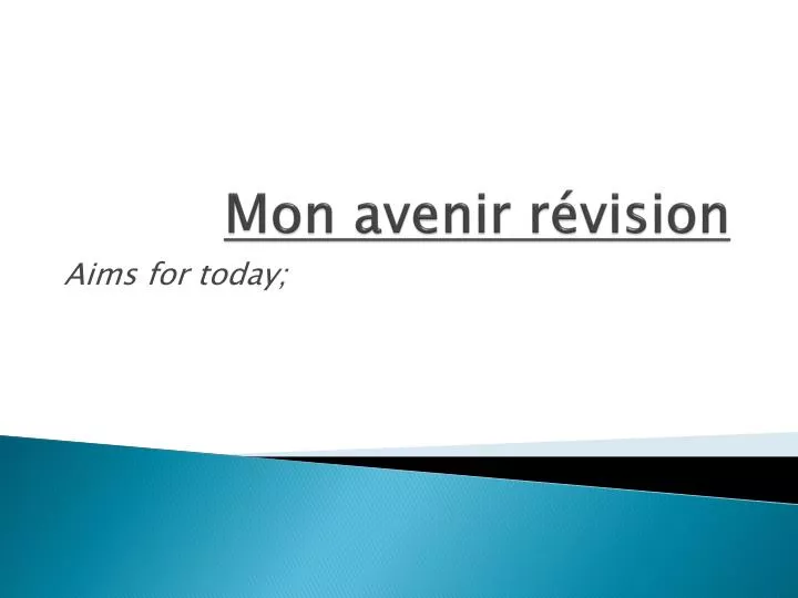 mon avenir r vision