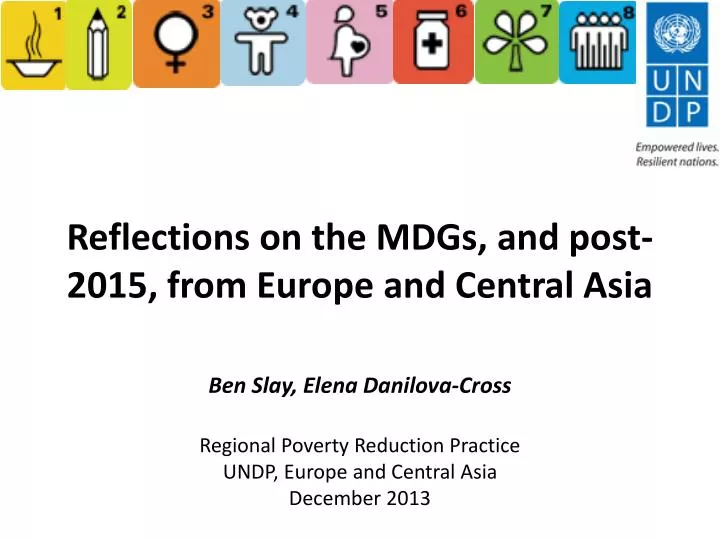 reflections on the mdgs and post 2015 from europe and central asia