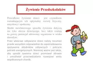 ywienie przedszkolak w