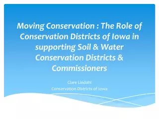 Clare Lindahl Conservation Districts of Iowa