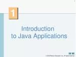 Introduction to Java Applications - slide 1
