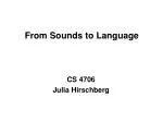 From Sounds to Language - slide 1