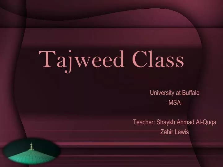 tajweed class