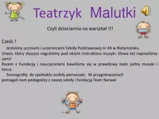 teatrzyk malutki