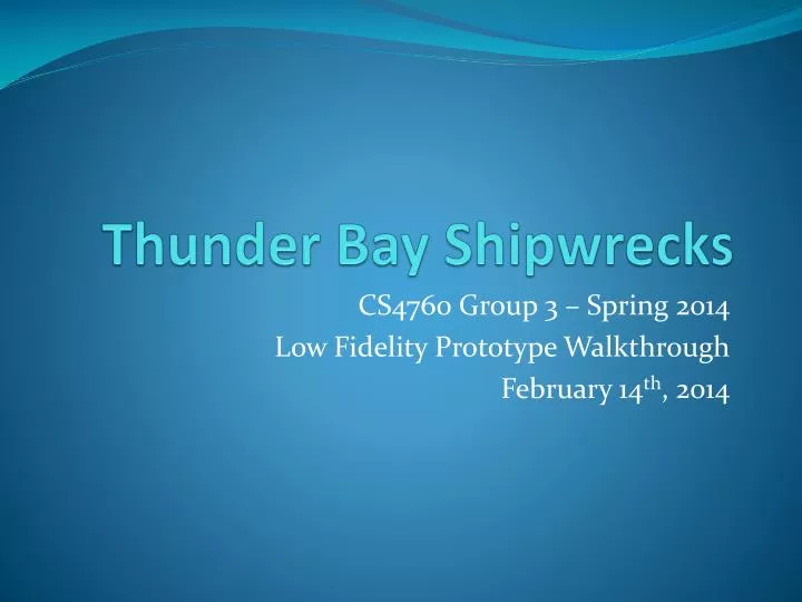 thunder bay shipwrecks