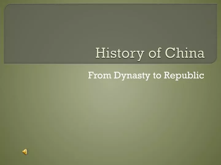 history of china