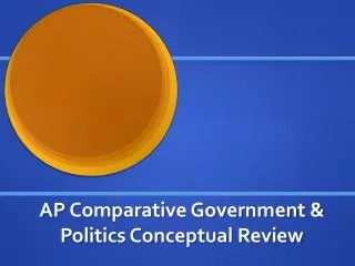 AP Comparative Government &amp; Politics Conceptual Review