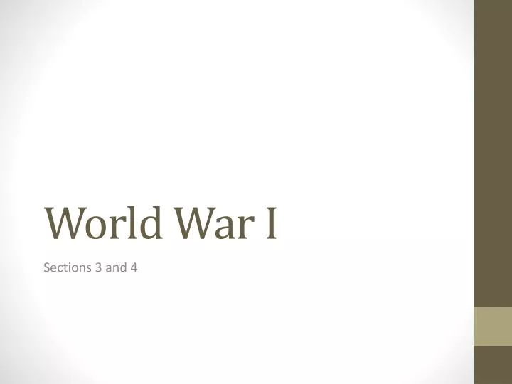 world war i