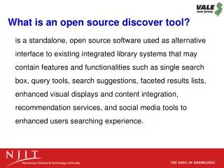 What is an open source discover tool?