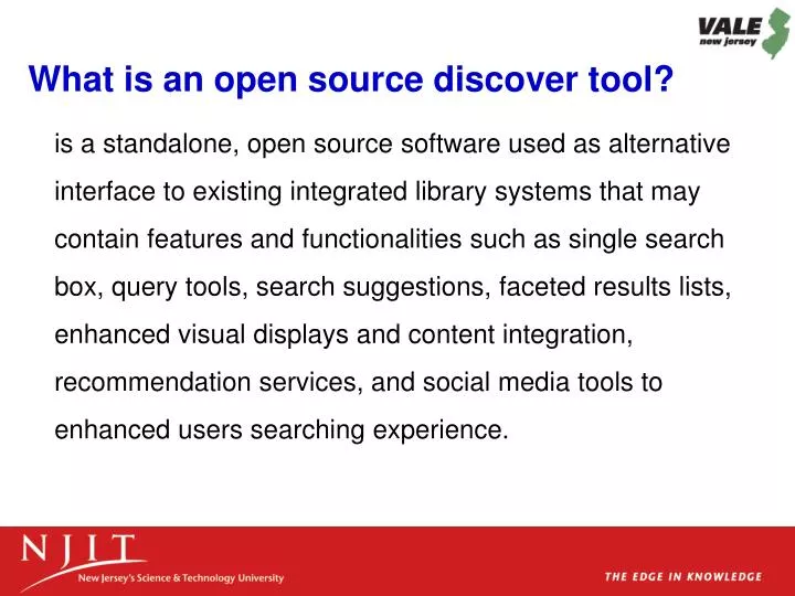 what is an open source discover tool