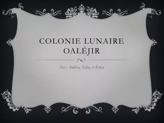 colonie lunaire oal jir