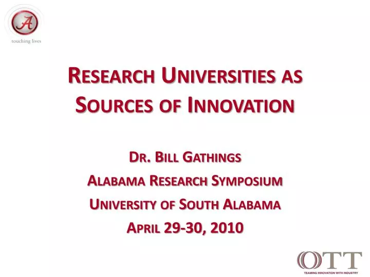 research universities as sources of innovation
